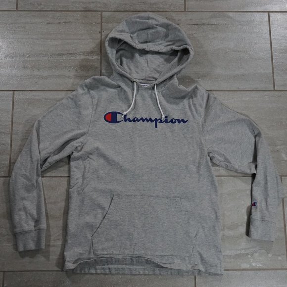 Champion Other - Champion Men's Fleece PowerBlend Logo Pullover Hoodie Grey Medium